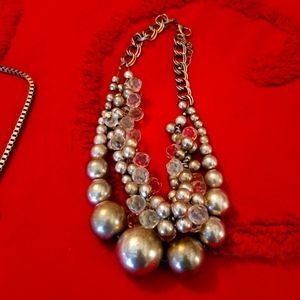 SOLD Silver necklace double strand /Vintage